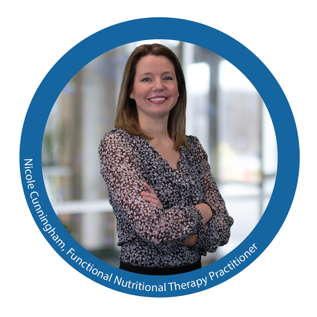 Nicole Cunningham, FNTP, RWP, MBA. Functional Nutritional Therapy Practitioner/Restorative Wellness Practitioner